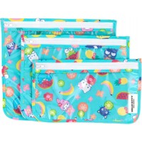 Bumkins 透明旅行袋 3 个装 - Hello Kitty Fruit Punch
